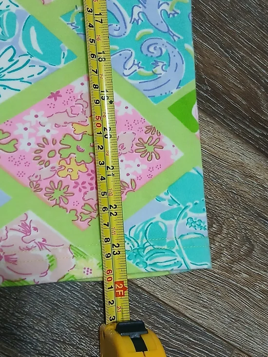 Lilly Pulitzer Pink, Aqua, Lime & Yellow Floral Patchwork Skirt - Picture 5 of 7